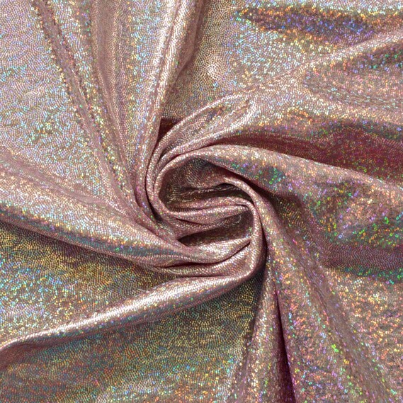 Ткань трикотаж Лазер голограмма дріб ніж рож, фото 1