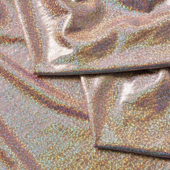 Ткань трикотаж Лазер голограмма дріб ніж рож, фото 2