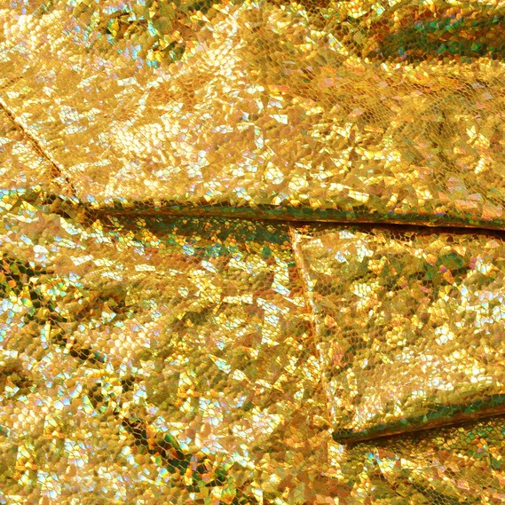 Тканина трикотаж Лазер голограма велик.золото, фото 2 Тканина трикотаж Лазер голограма велик.золото, фото 2