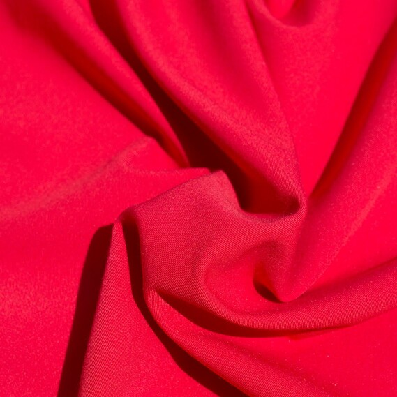 Lazurina twill suit fabric, 140 cm wide, 207 g/m², suitable for clothing, dresses, suits, and skirts червона, фото 1