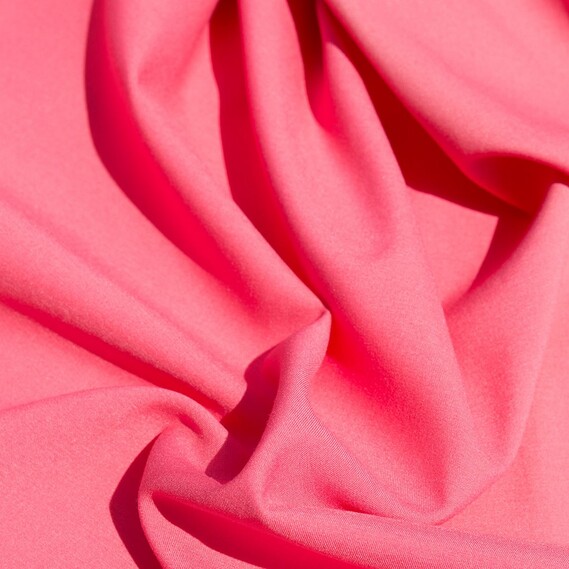 Ткань костюмная Лазурина твил, 140 см, 207 гр/м2, для одежды, платьев, костюмов, юбок корал, фото 1