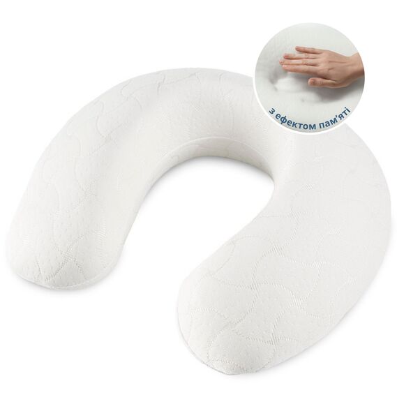 Подушка рогалик для подорожей MEMORY FOAM IDEIA 30х40 см з ефектом пам`яті, меморі, з наволочкою на блискавці, фото 1 Подушка рогалик для подорожей MEMORY FOAM IDEIA 30х40 см з ефектом пам`яті, меморі, з наволочкою на блискавці, фото 1