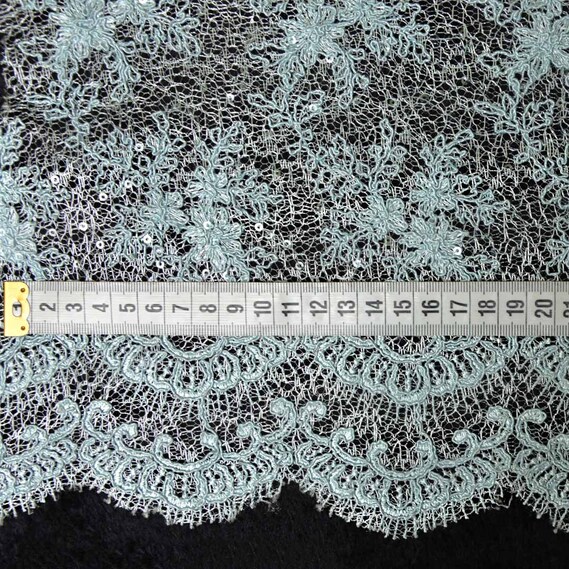 Ткань гіпюр Красотка темна м’ята , фото 3