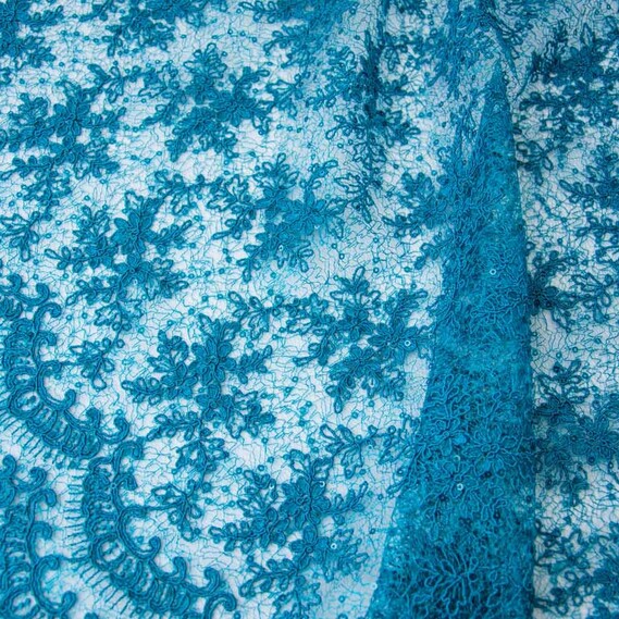 Тканина гіпюр Красуня мор бриз, фото 2 Тканина гіпюр Красуня мор бриз, фото 2