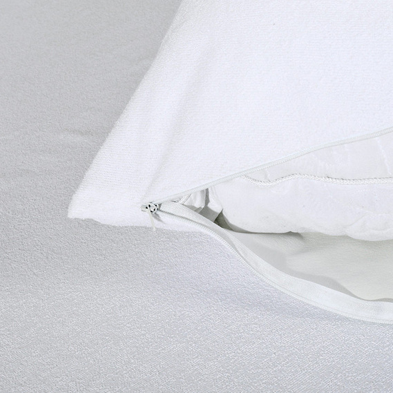 Наволочка Аква Стоп захисна 50х70 см IDEIA непромокальна, захисна на подушку, водонепроникна трикотажна махрова біла, фото 4 Наволочка Аква Стоп захисна 50х70 см IDEIA непромокальна, захисна на подушку, водонепроникна трикотажна махрова біла, фото 4