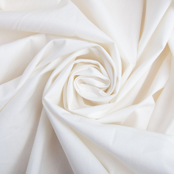 Ткань поплин хлопок 124 гр/м2 молоко, фото 1