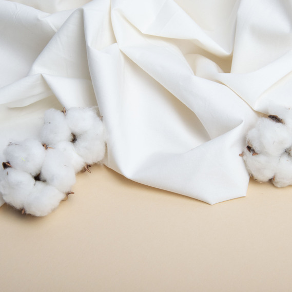 Ткань поплин хлопок 124 гр/м2 молоко, фото 3