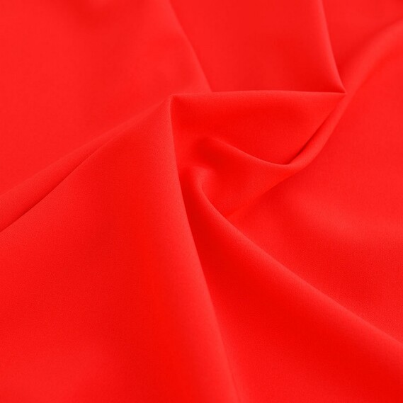 Тканина костюмна Пикачо щільна яскраво червона, фото 1