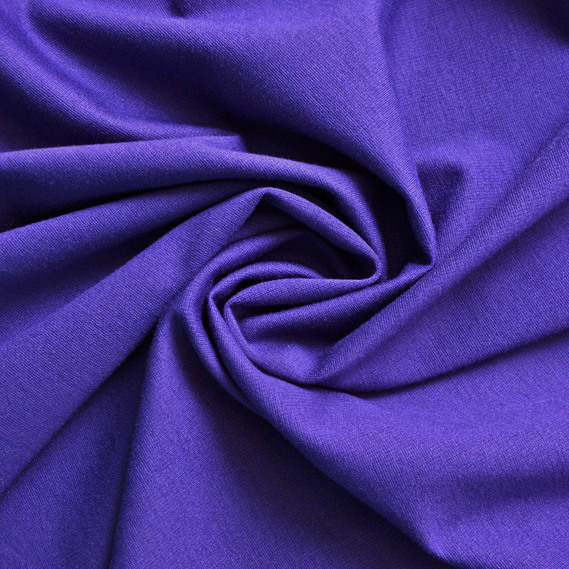 Тканина трикотаж Прага, трикотажна тканина, щільна віскозна тканина, 525 гр/м2 V-59 темний фіолет, фото 1