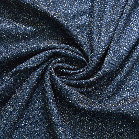 Трикотаж блиск сітка т/синій, фото 1