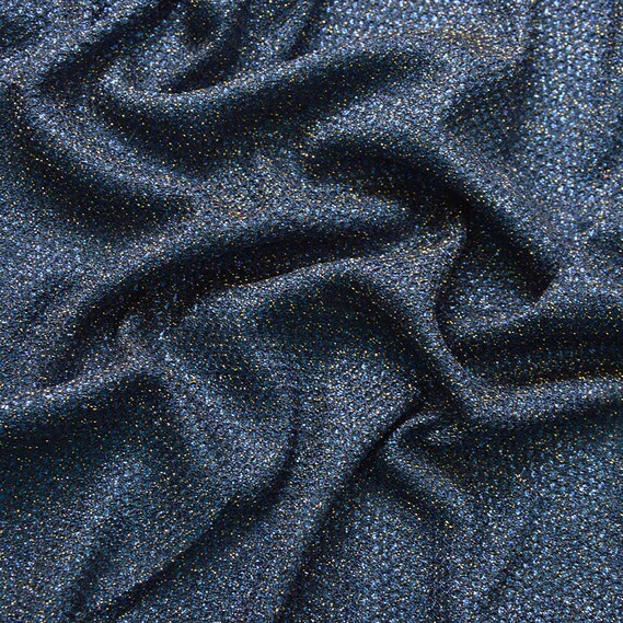 Трикотаж блиск сітка т/синій, фото 2