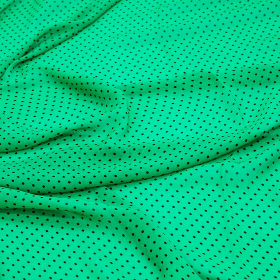 Шифон софт Горох дрібний зелений, фото 1