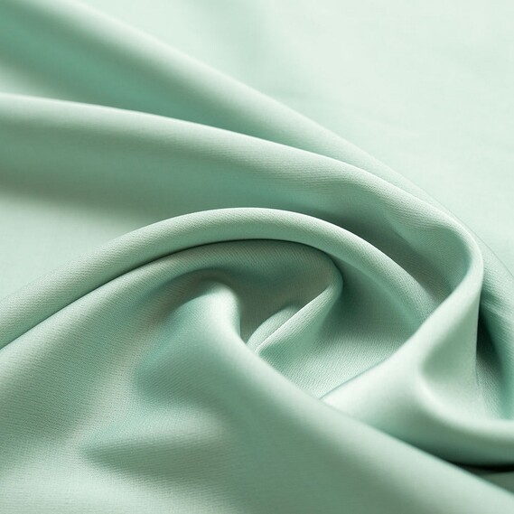 Ткань плательная атлас шелк Vanessa лагідна м`ята, фото 1