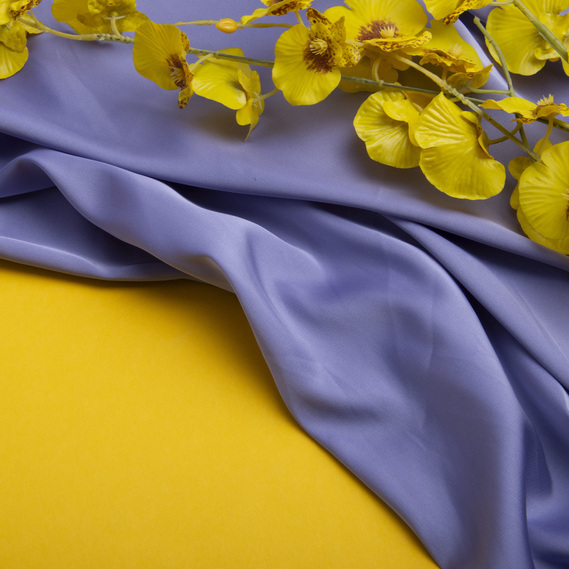 Тканина плательная атлас шовк Vanessa темний бузок, фото 3