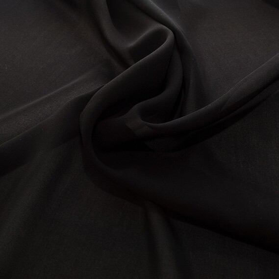 Шифон стрейч Патрісія чорний, фото 1