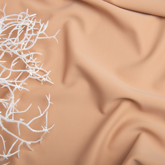 Ткань трикотаж Біфлекс матовий 194 гр/м2, еластична для купальників, леггінсов, спортивного одягу V-79 (1063) беж, фото 3