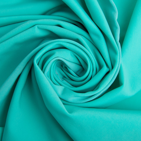 Ткань трикотаж Біфлекс матовий 194 гр/м2, еластична для купальників, леггінсов, спортивного одягу темно бірюзовий, фото 1