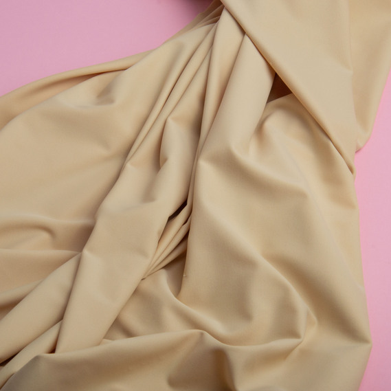 Ткань трикотаж Біфлекс матовий 194 гр/м2, еластична для купальників, леггінсов, спортивного одягу V-22 пісок, фото 3