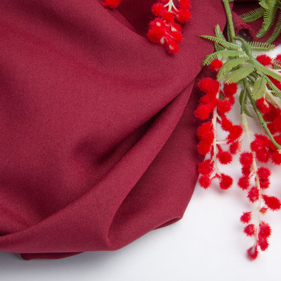 Suit Fabric Gabardine 150 cm 160 g/m2 for Suits, Uniforms, Trousers, Skirts, Jackets, Dresses, Decor бордо, фото 3