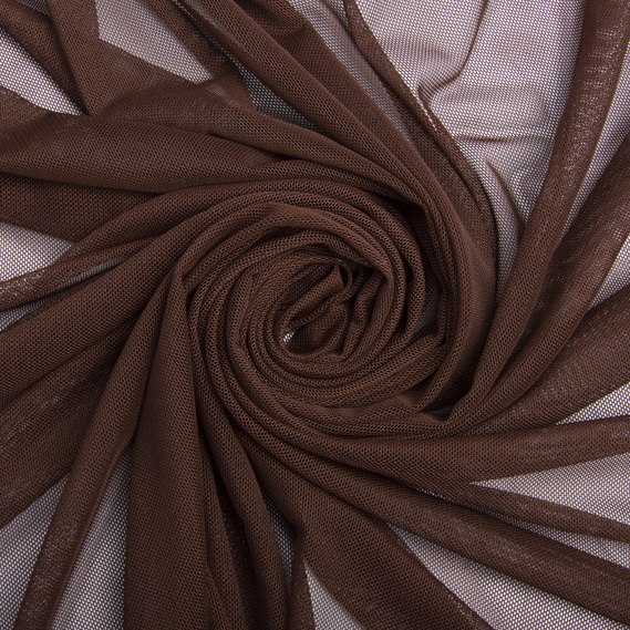 Тканина сітка стрейч шоколад, фото 1