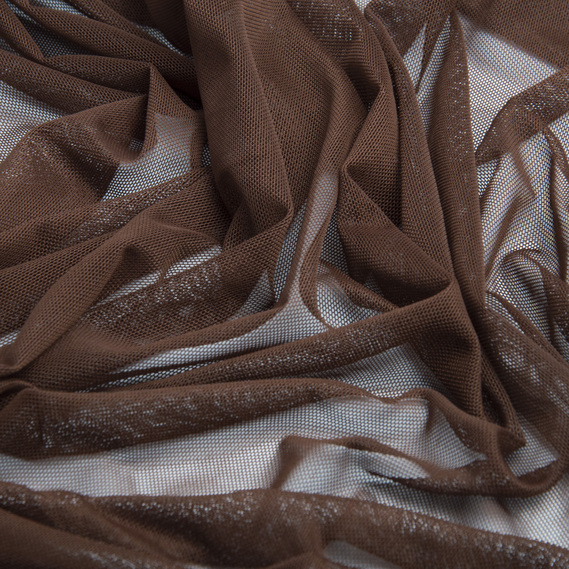 Тканина сітка стрейч шоколад, фото 2