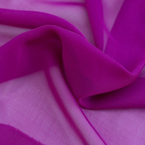 Ткань шифон шелк натуральный малина, фото 1