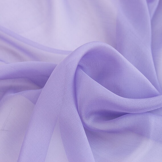 Тканина шифон шовк натуральний бузок, фото 1