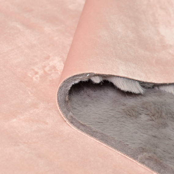 Мех-дубленка плюш пудра/сірий, фото 1 Мех-дубленка плюш пудра/сірий, фото 1