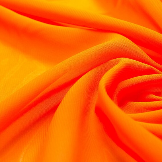 The fabric is chiffon with a multi-pattern design помаранч, фото 1