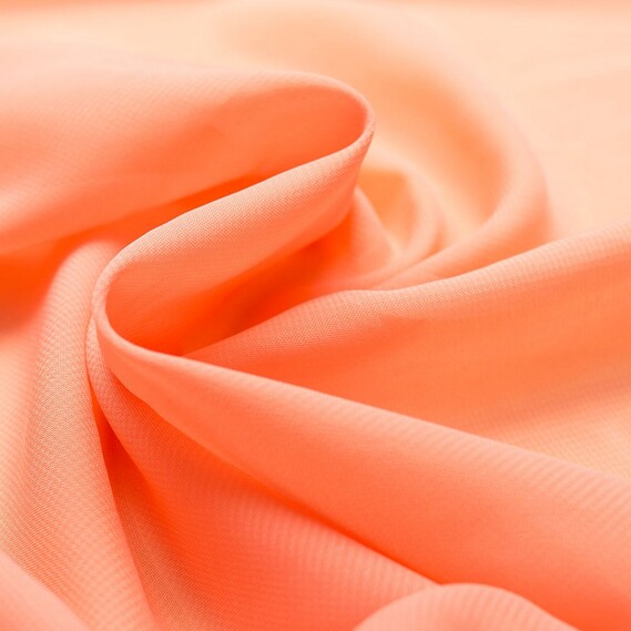 Ткань шифон Мульти 70 гр/м2 150 см полупрозрачная, легкая, воздушная для платьев, блузок и аксессуаров персик, фото 1 Ткань шифон Мульти 70 гр/м2 150 см полупрозрачная, легкая, воздушная для платьев, блузок и аксессуаров персик, фото 1