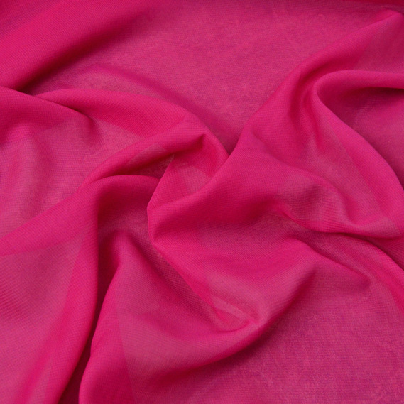 Тканина шифон Мульті 70 гр/м2 150 см напівпрозора, легка, повітряна для суконь, блузок та аксесуарів фуксія, фото 1