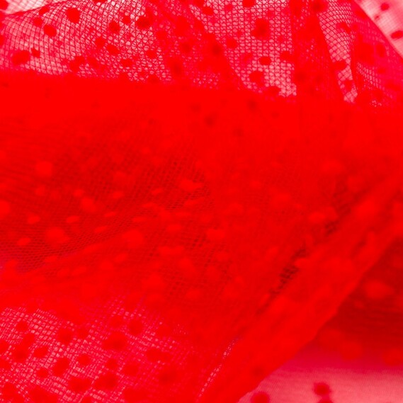 Фатин червоний горошок, фото 1 Фатин червоний горошок, фото 1