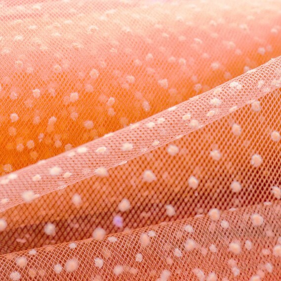 Фатин помаранч горошок, фото 1