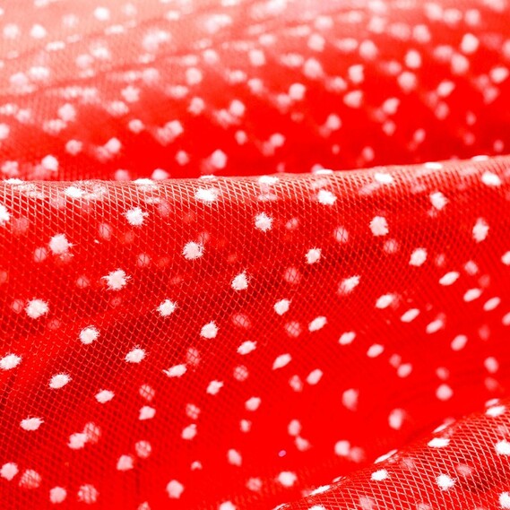 Фатин червоно/білий горошок, фото 2 Фатин червоно/білий горошок, фото 2