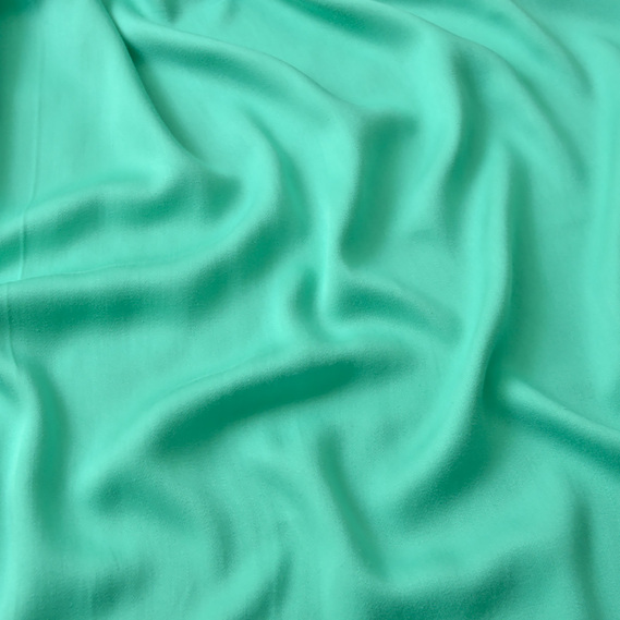 Штапель-сатин однотонный V-25 бірюза, фото 2