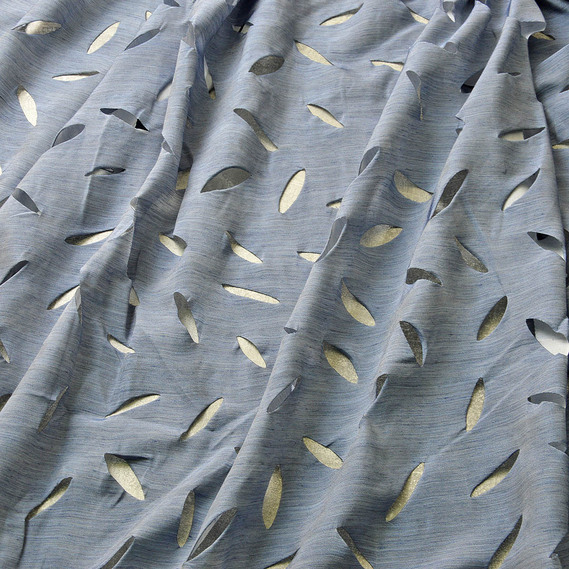 Тканина тюль однотонний портьєрний Leaves, шторна тканина, тканина для штор, штори, портьєри, гардіни, тканина для гардин V-102 денім, фото 2 Тканина тюль однотонний портьєрний Leaves, шторна тканина, тканина для штор, штори, портьєри, гардіни, тканина для гардин V-102 денім, фото 2