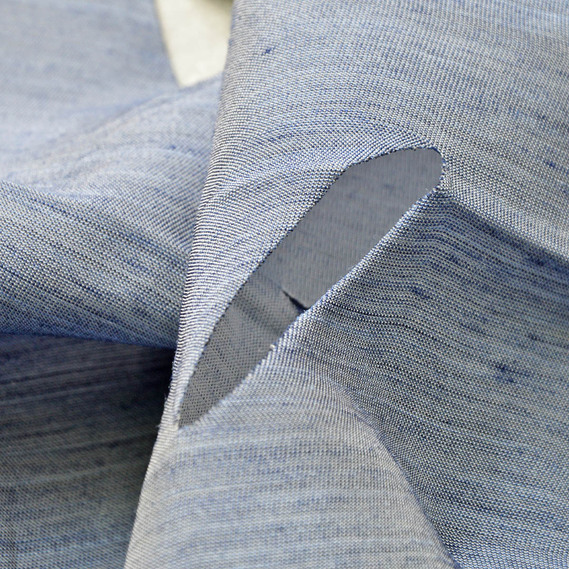 Тканина тюль однотонний портьєрний Leaves, шторна тканина, тканина для штор, штори, портьєри, гардіни, тканина для гардин V-102 денім, фото 4 Тканина тюль однотонний портьєрний Leaves, шторна тканина, тканина для штор, штори, портьєри, гардіни, тканина для гардин V-102 денім, фото 4