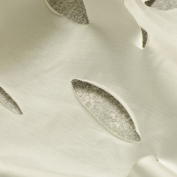 Ткань тюль портьерный однотонный Leaves, шторная ткань, ткань для штор, шторы, портьеры, гардины, ткань гардинная V-103 молоко, фото 4 Ткань тюль портьерный однотонный Leaves, шторная ткань, ткань для штор, шторы, портьеры, гардины, ткань гардинная V-103 молоко, фото 4