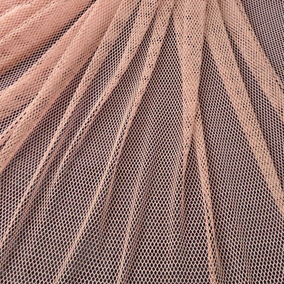Тюль сітка однотонний Clarise V-102 пудра, фото 2 Тюль сітка однотонний Clarise V-102 пудра, фото 2