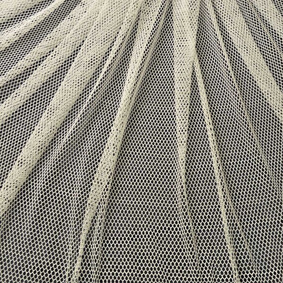 Тюль сітка однотонний Clarise V-101 молоко, фото 2