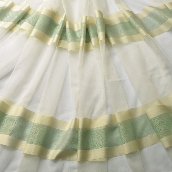 Тюль сетка набивной Неаполь V-C1 олива, фото 1