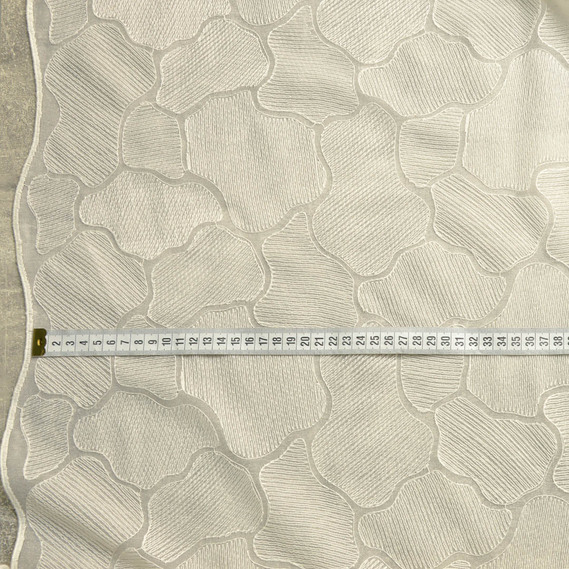 Тюль батист з вишивкою Монпасьє V-B1 молоко, фото 3 Тюль батист з вишивкою Монпасьє V-B1 молоко, фото 3