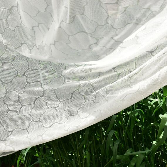 Тюль батист з вишивкою Монпасьє V-B1 молоко, фото 5 Тюль батист з вишивкою Монпасьє V-B1 молоко, фото 5