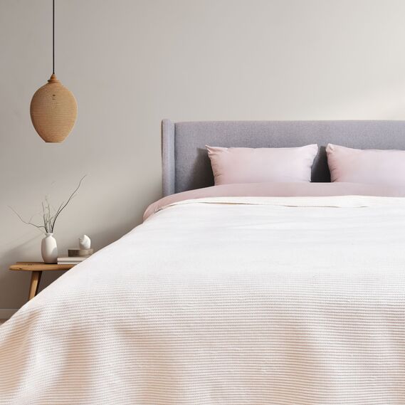 Плед покривало Adina 200х220 см бавовняне TM IDEIA молоко, фото 2 Плед покривало Adina 200х220 см бавовняне TM IDEIA молоко, фото 2