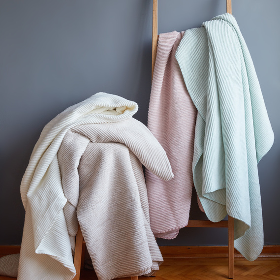 Плед покривало Adina 200х220 см бавовняне TM IDEIA молоко, фото 3 Плед покривало Adina 200х220 см бавовняне TM IDEIA молоко, фото 3