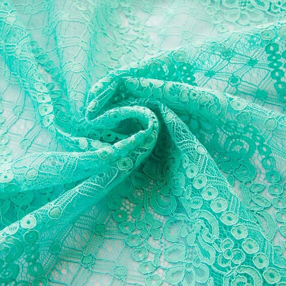 Гипюр Ненси бірюза, фото 1 Гипюр Ненси бірюза, фото 1