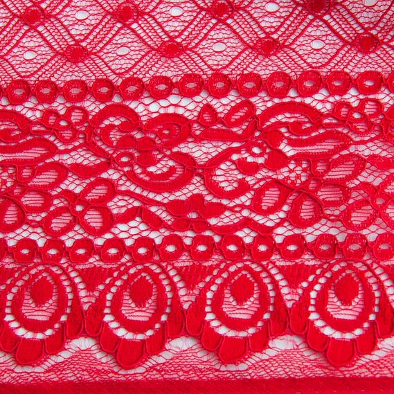 Гипюр Ненси червоний , фото 3 Гипюр Ненси червоний , фото 3