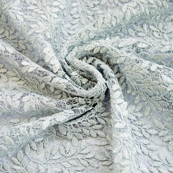 Сетка Фьюжин с пайеткой V-4 блакитна, фото 1