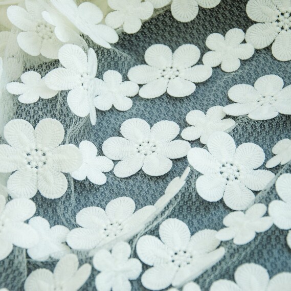 Сетка с аппликацией V-3 молоко, фото 2