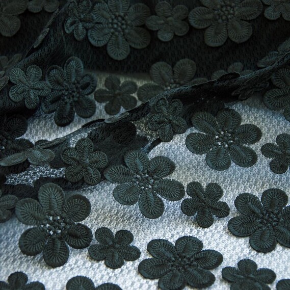 Сетка с аппликацией V-1 чорна, фото 1 Сетка с аппликацией V-1 чорна, фото 1